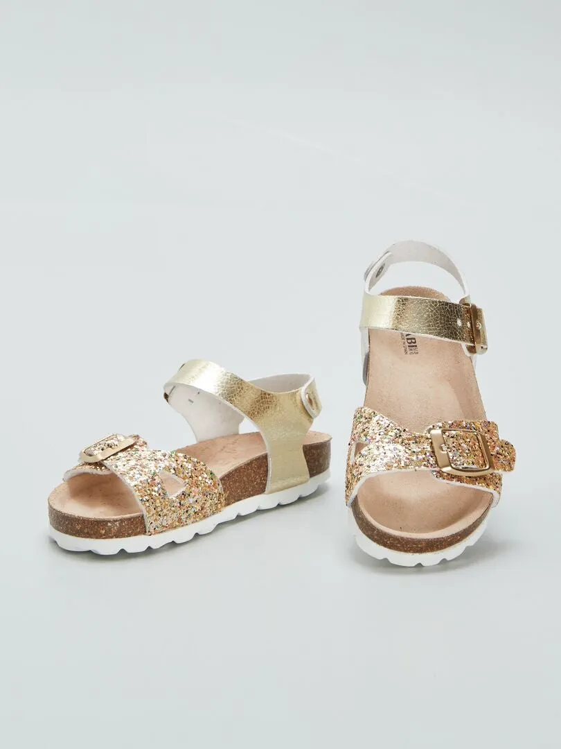 SANDALIAS CON TIRAS  AMARILLO