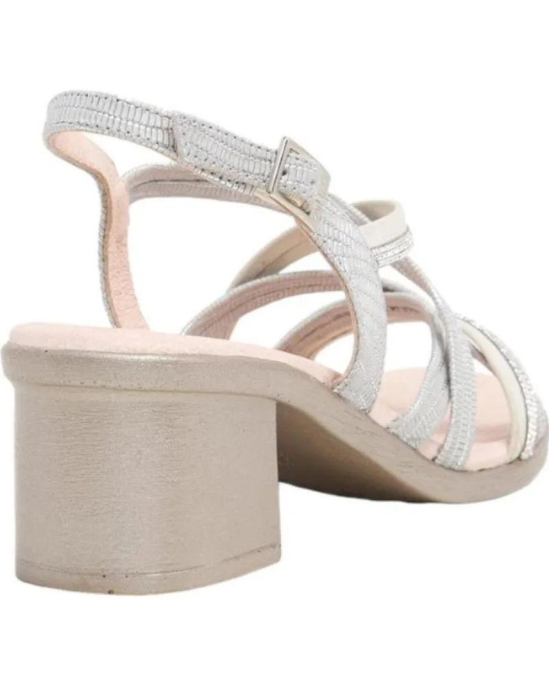 SANDALIAS DE MUJER 24 HORAS SANDALIAS TACON COMODO RELAX CREMATWIS PANNA