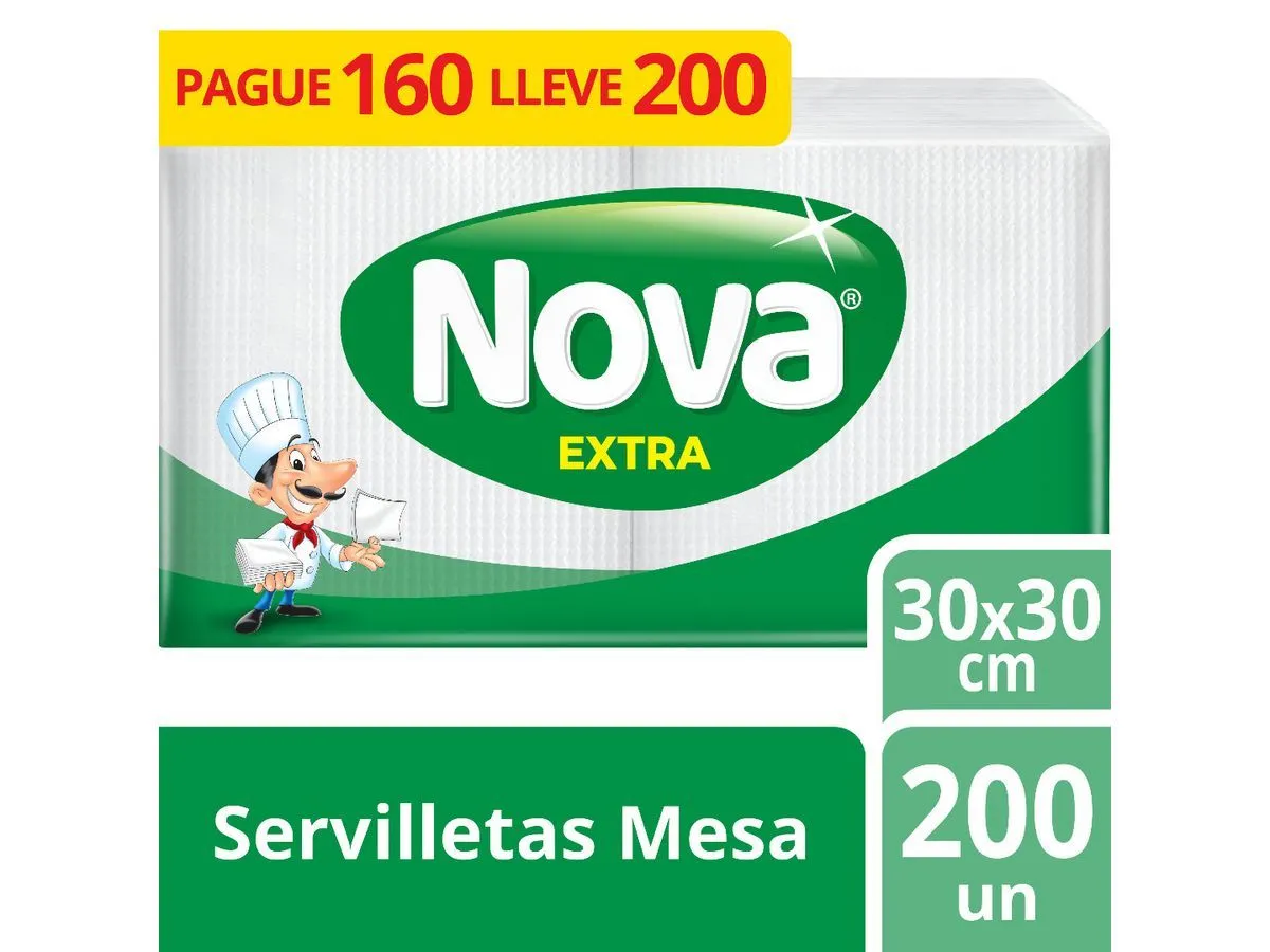 Servilleta de Mesa NOVA Blanca  200 x 160 Unidades