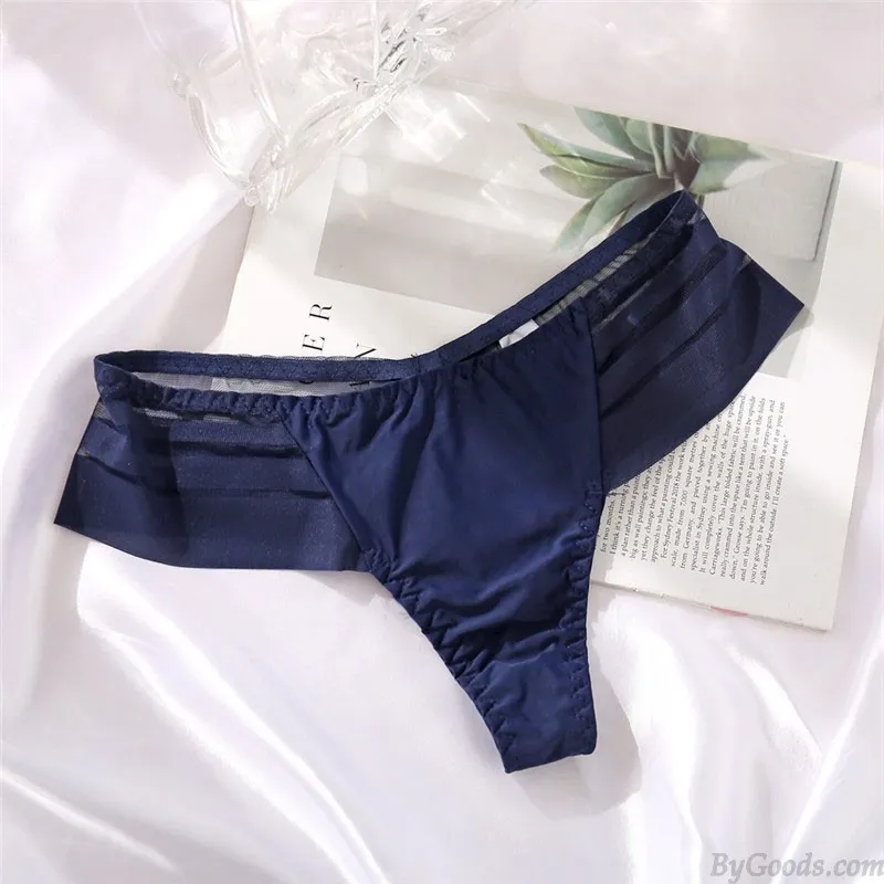 SEXY ICE SILK INVISIBLE LOW RISE THONG GSTRING UNDERWEAR TRANSPARENT WOMEN'S LINGERIE BRIEFS PANTIES 
