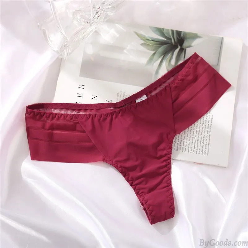 SEXY ICE SILK INVISIBLE LOW RISE THONG GSTRING UNDERWEAR TRANSPARENT WOMEN'S LINGERIE BRIEFS PANTIES 