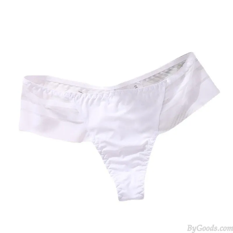 SEXY ICE SILK INVISIBLE LOW RISE THONG GSTRING UNDERWEAR TRANSPARENT WOMEN'S LINGERIE BRIEFS PANTIES 
