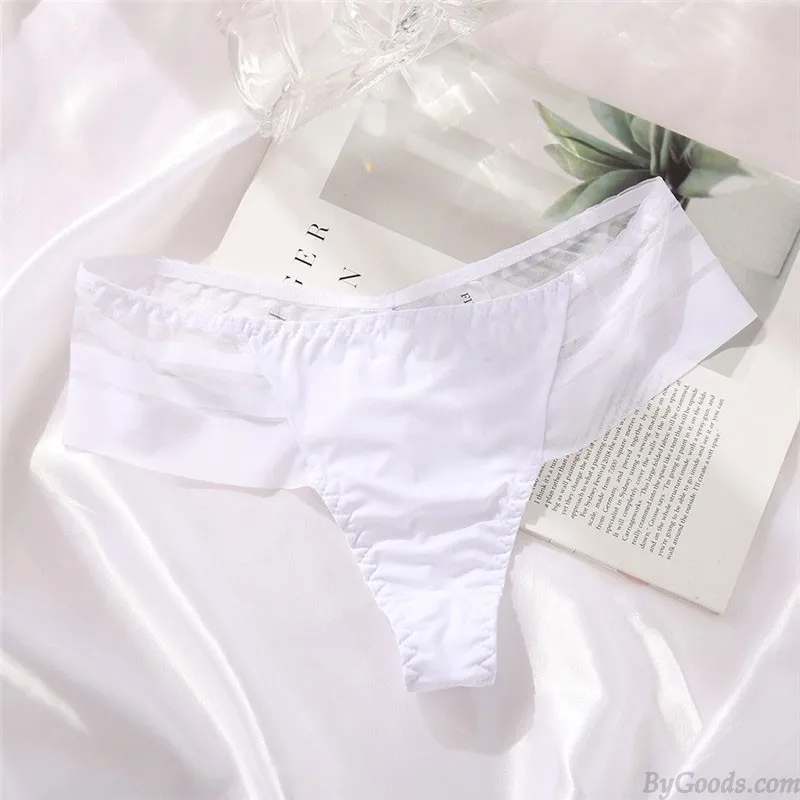 SEXY ICE SILK INVISIBLE LOW RISE THONG GSTRING UNDERWEAR TRANSPARENT WOMEN'S LINGERIE BRIEFS PANTIES 