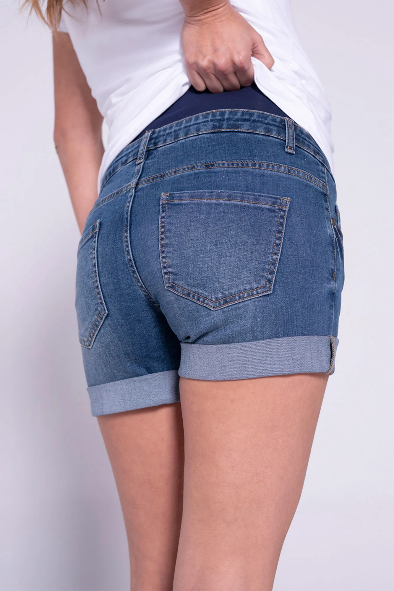 Short denim premamá