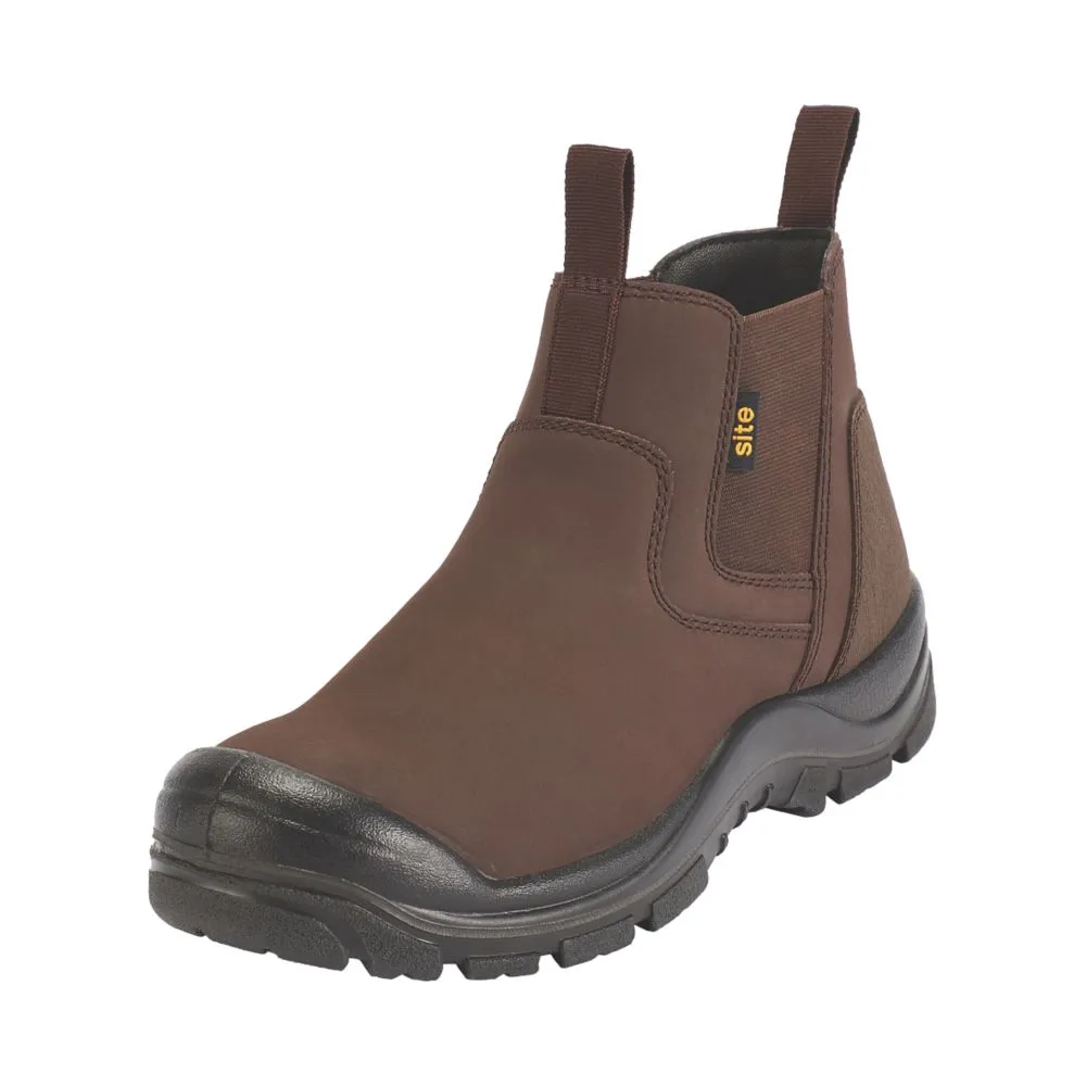 Site Merrien, botas de seguridad de media caña, marrón, talla 44