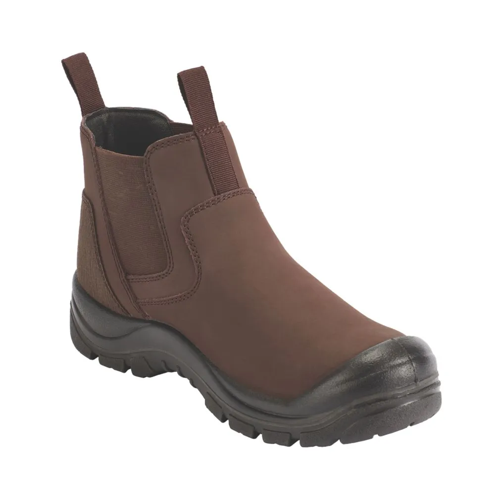 Site Merrien, botas de seguridad de media caña, marrón, talla 44