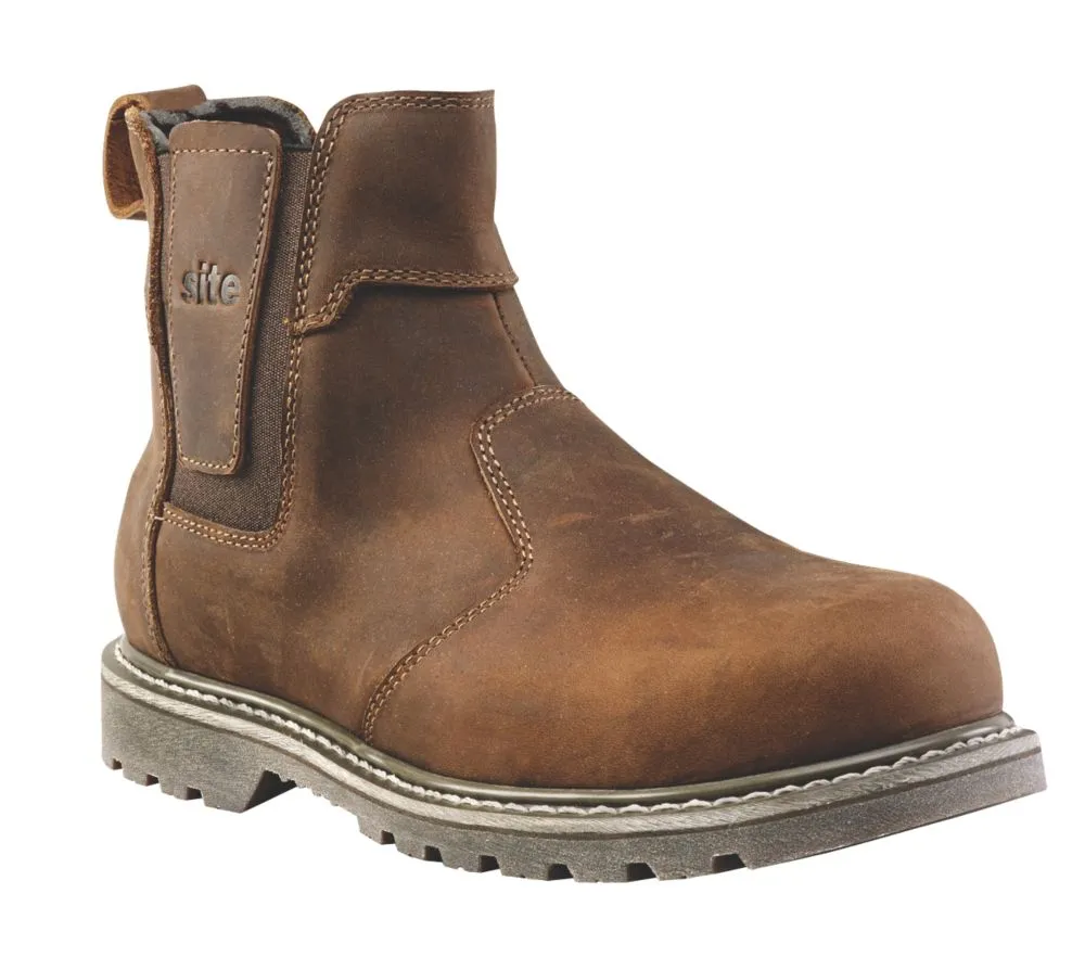 Site Mudguard, botas de seguridad de media caña, marrón, talla 43