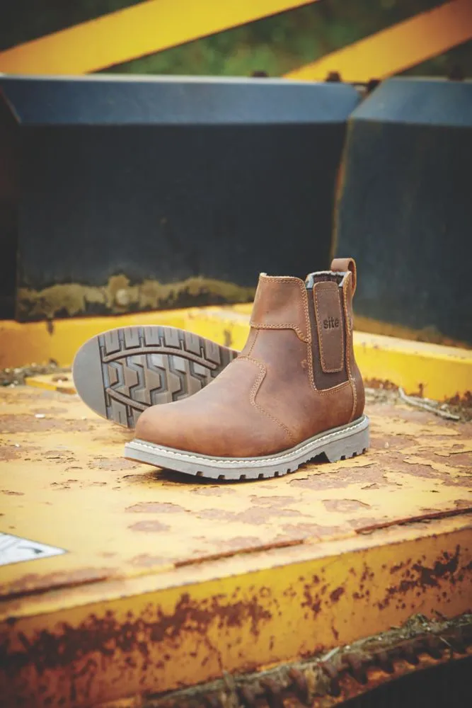 Site Mudguard, botas de seguridad de media caña, marrón, talla 43