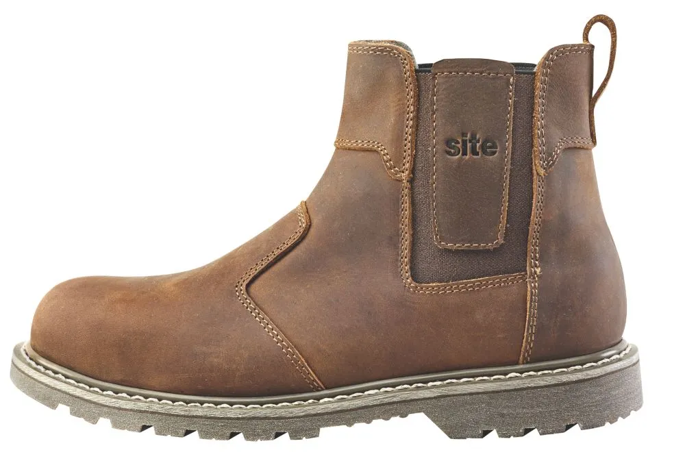 Site Mudguard, botas de seguridad de media caña, marrón, talla 43