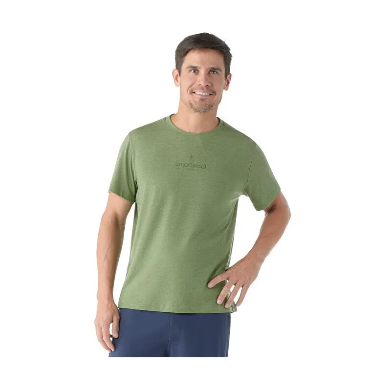 Smartwool Graphic Logo Short Sleeve Tee Apparel FERN GREEN ( MEDIUM GREEN)