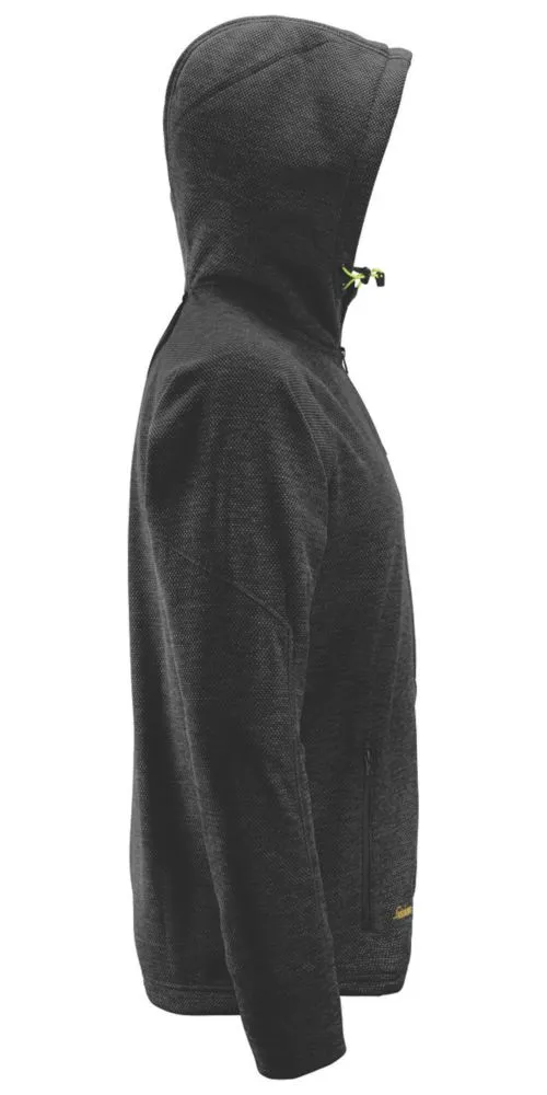Snickers FlexiWork, sudadera con capucha en tejido polar, negro, talla M (pecho 39