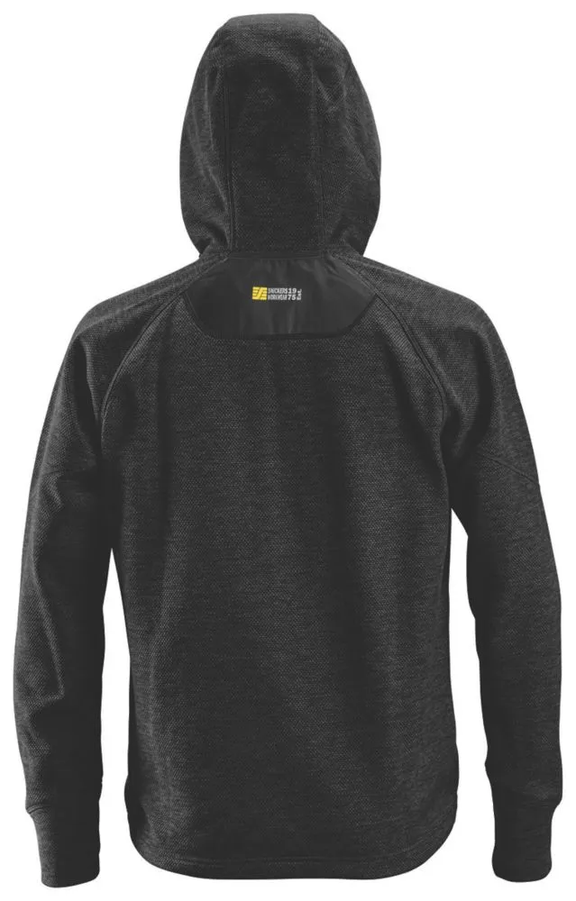 Snickers FlexiWork, sudadera con capucha en tejido polar, negro, talla M (pecho 39