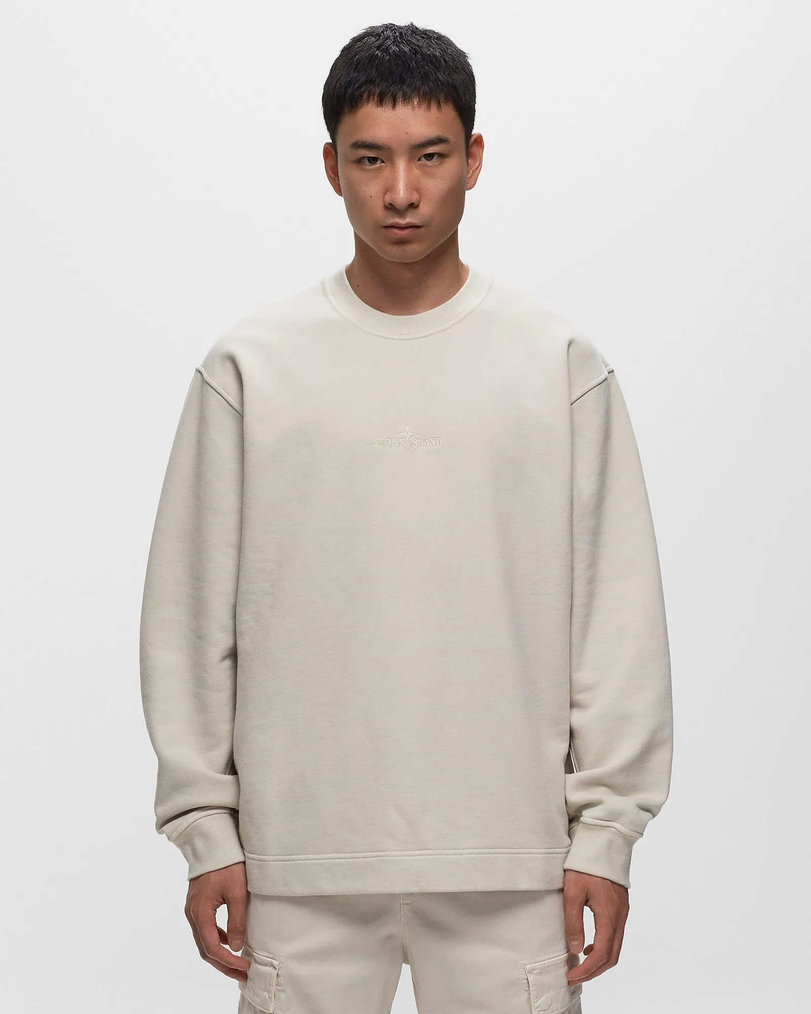 Stone Island Brushed Cotton Crewneck