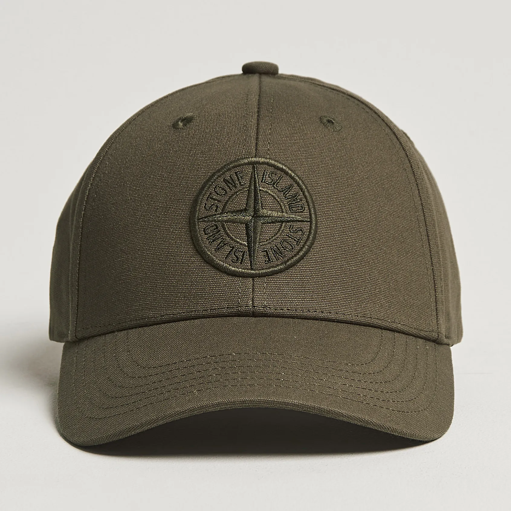 Stone Island Cotton Rep Logo Cap Black