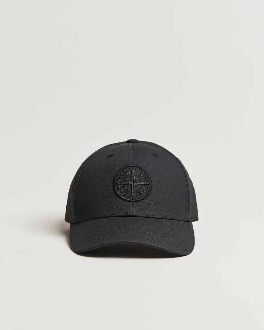 Stone Island Cotton Rep Logo Cap Black