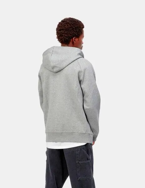 SUDADERA CAP. ABIERTA CARHARTT HOODED CHASE  GREY HEATHER