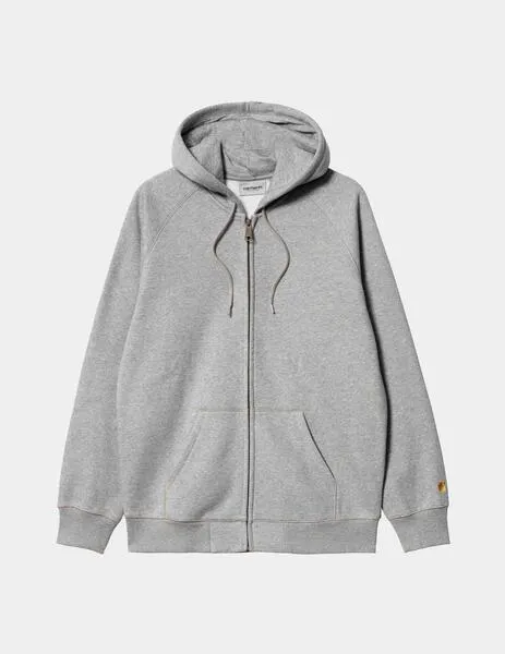 SUDADERA CAP. ABIERTA CARHARTT HOODED CHASE  GREY HEATHER