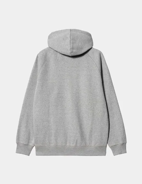 SUDADERA CAP. ABIERTA CARHARTT HOODED CHASE  GREY HEATHER