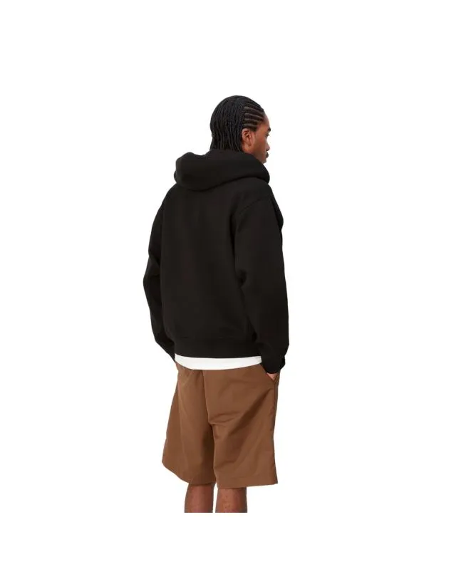 Sudadera con capucha y cremallera Carhartt WIP Hooded American Script Jacket Negra