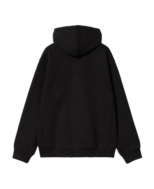 Sudadera con capucha y cremallera Carhartt WIP Hooded American Script Jacket Negra