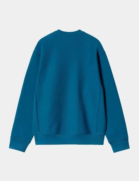 SUDADERA CREW CARHARTT AMERICAN SCRIPT  SODALITE