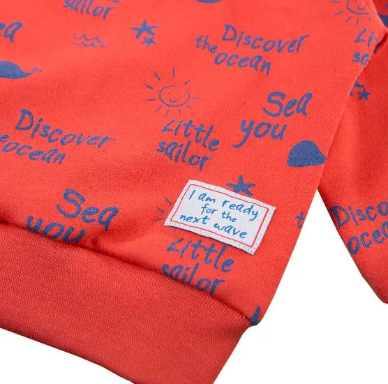 Sudadera roja de niño colección Little Sailor