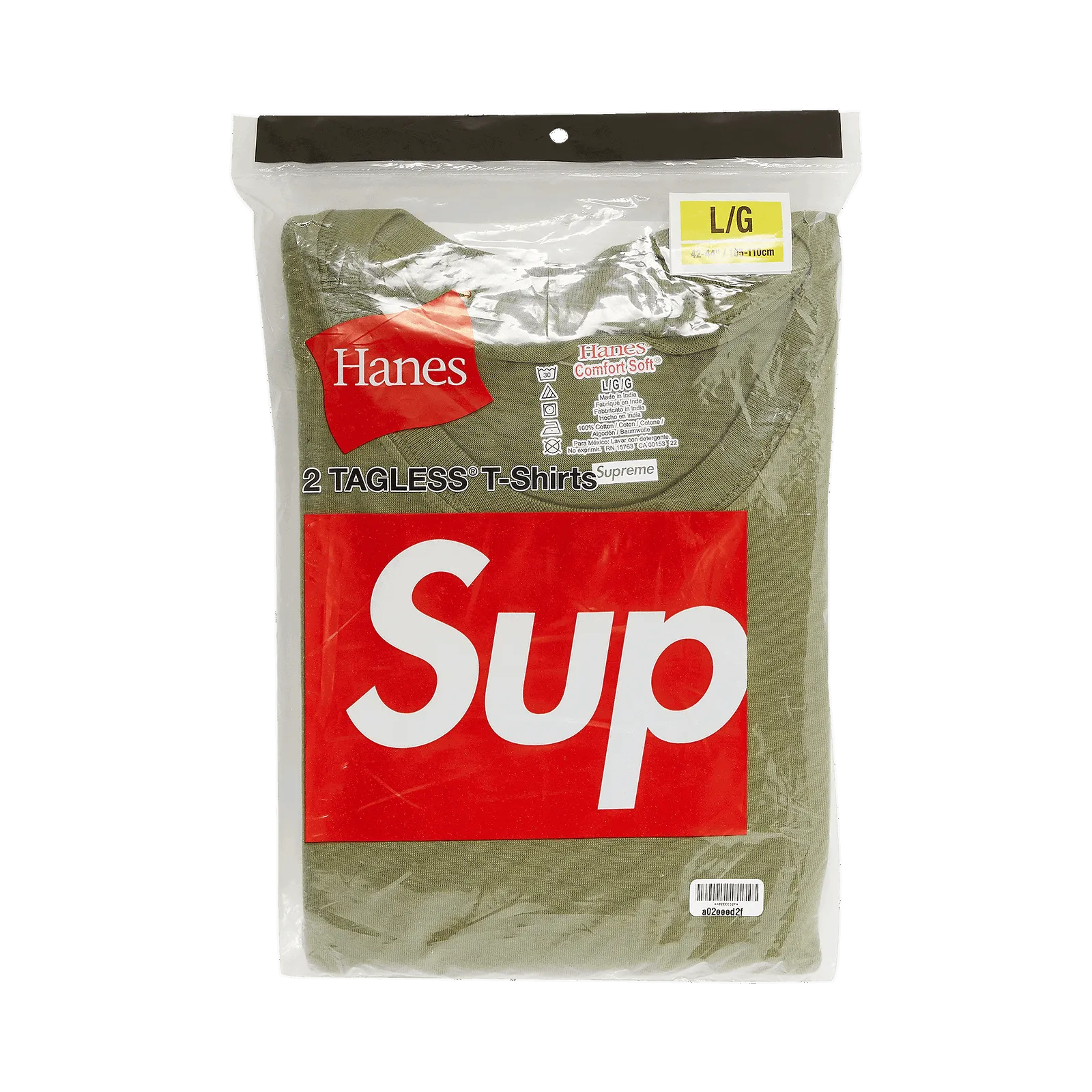 Supreme Hanes x Tagless Tees (2 Pack)