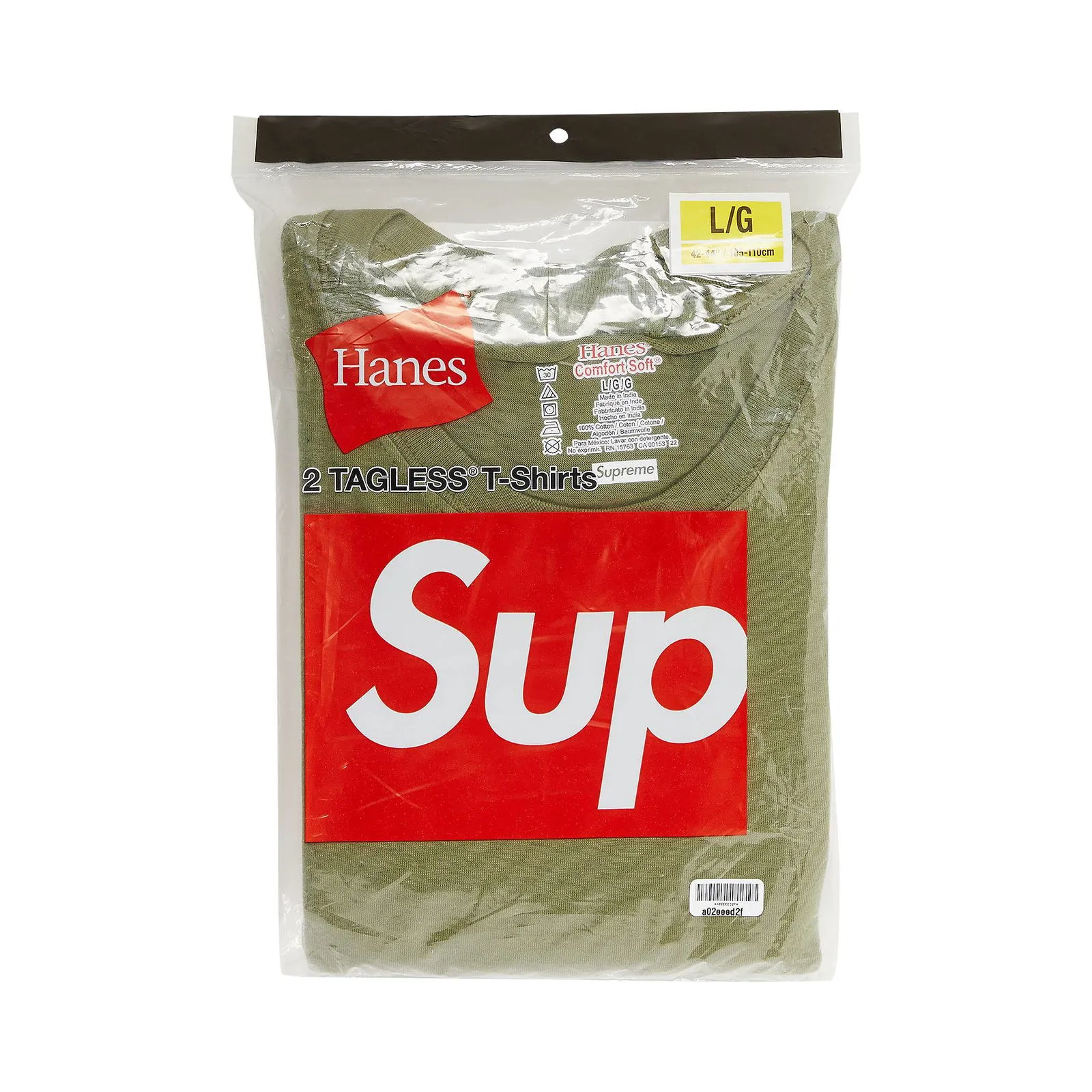Supreme Hanes x Tagless Tees (2 Pack)