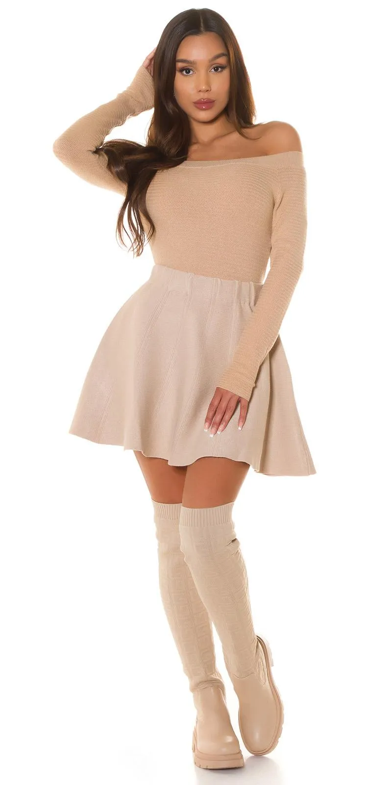 Suéter ajustado Beige