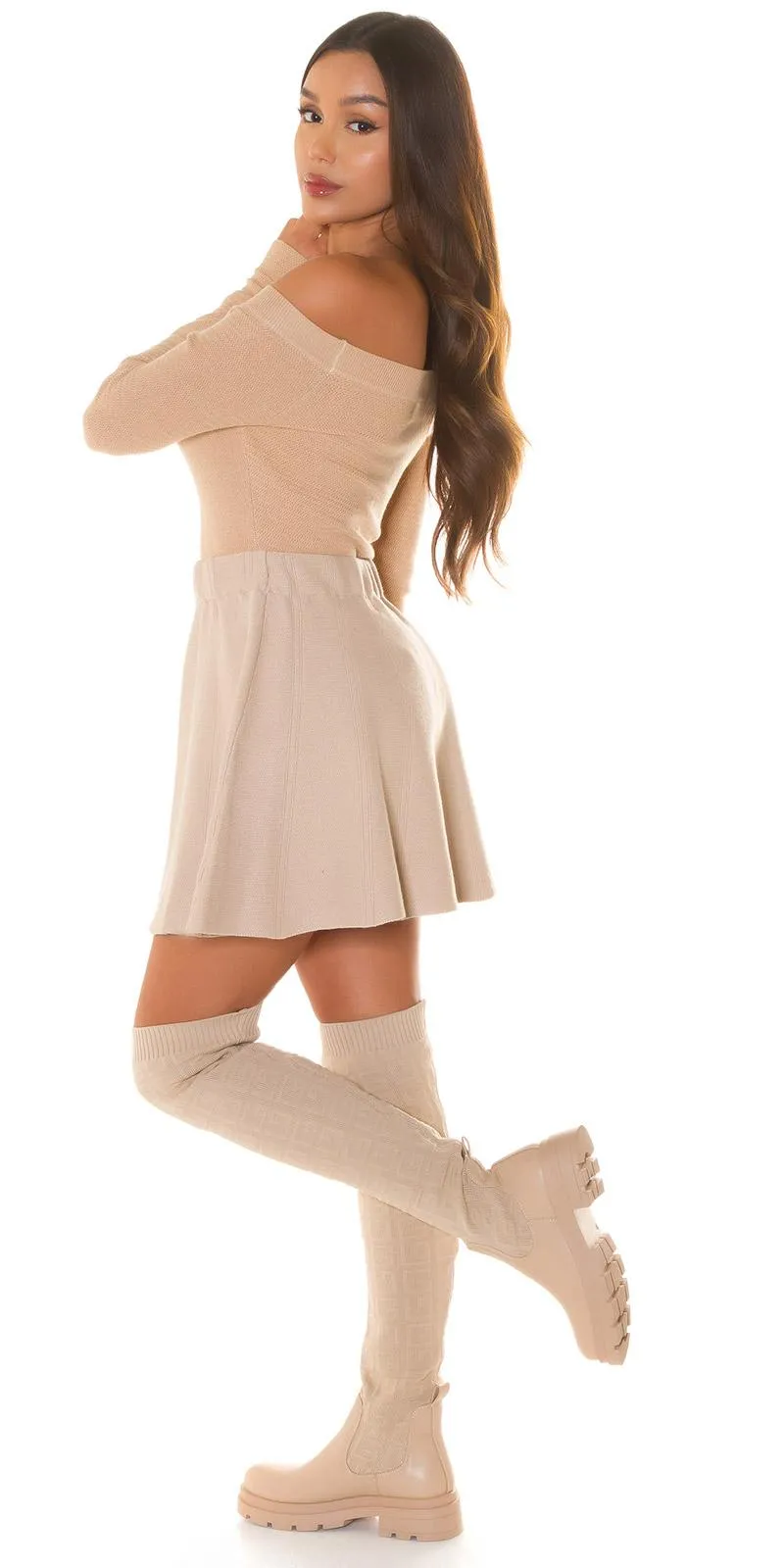 Suéter ajustado Beige