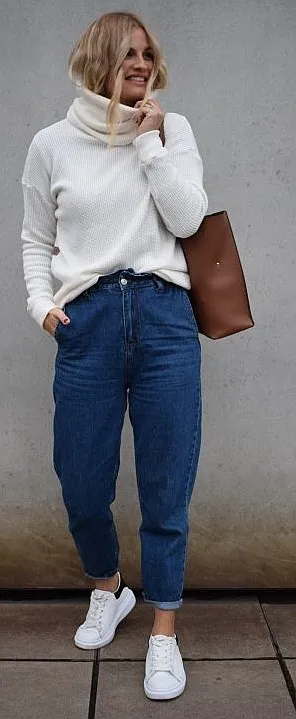 SUéTER M.ASCHBE ORIGINAL TURTLENECK STRUCTURE  CREAM  WOMEN´S