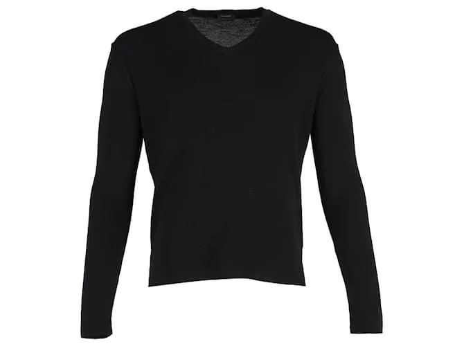 SUéTER VNECK JIL SANDER EN LANA NEGRA NEGRO 