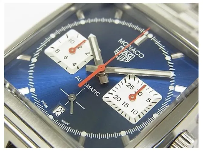 TAG HEUER Monaco Cronógrafo Heuer02 azul Ref.CBL2111 Hombre Plata 