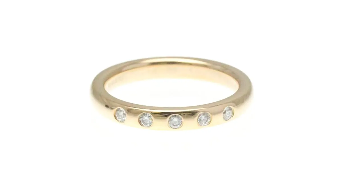 Tiffany & Co Anillo apilable Tiffany 5P Diamante Elsa Peretti Dorado 