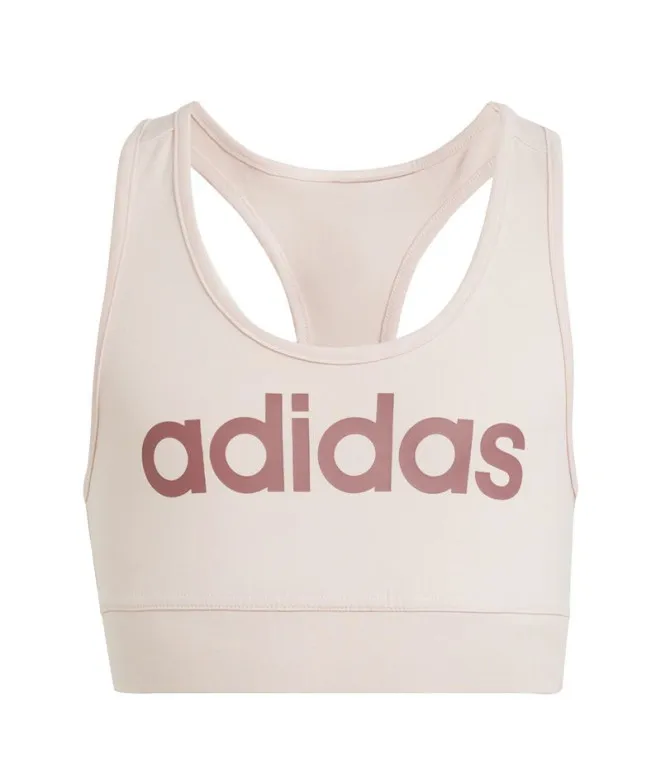 Top adidas Essentials Linear Logo Cotton Top Niña Rosa