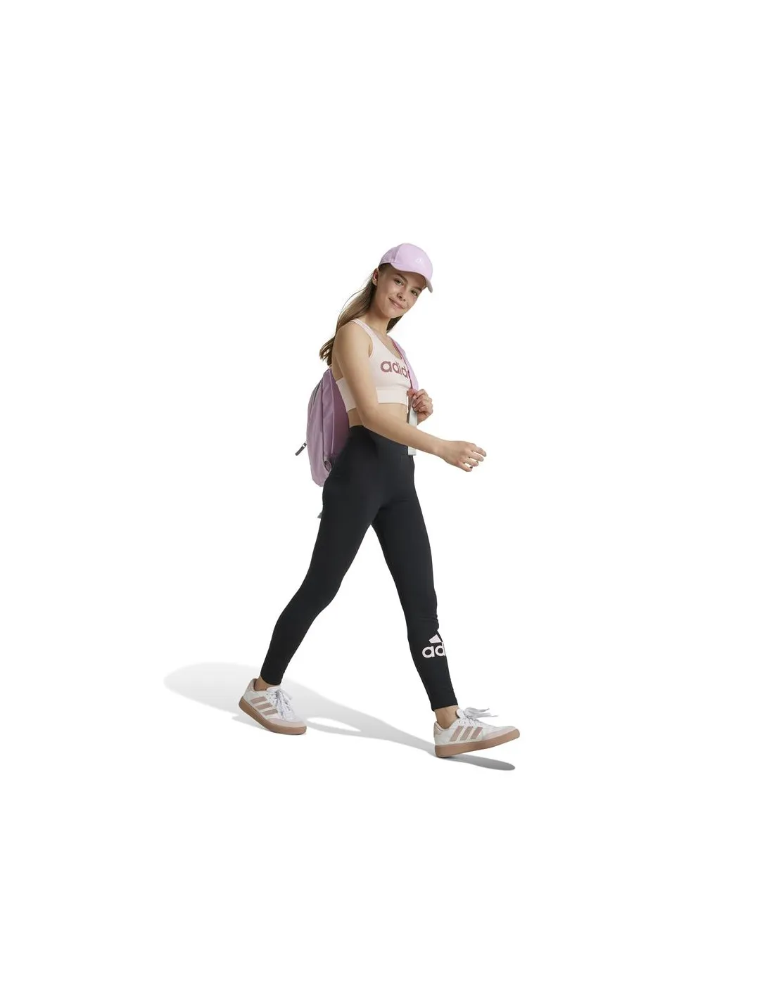 Top adidas Essentials Linear Logo Cotton Top Niña Rosa