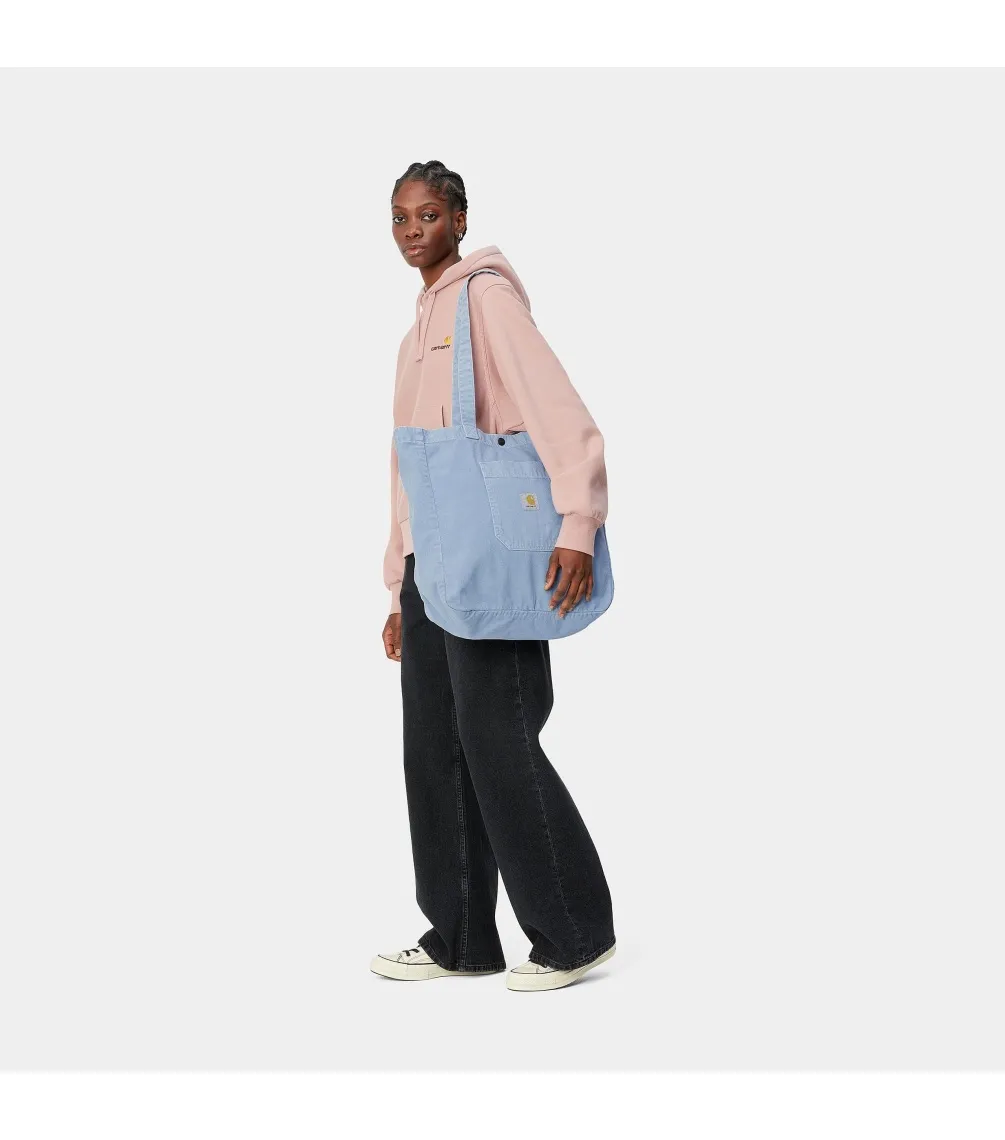 TOTE BAG CARHARTT WIP GARRISON TOTE  FROSTED BLUE STONE DYED