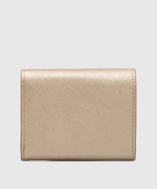 Twinset Golden purse with logo