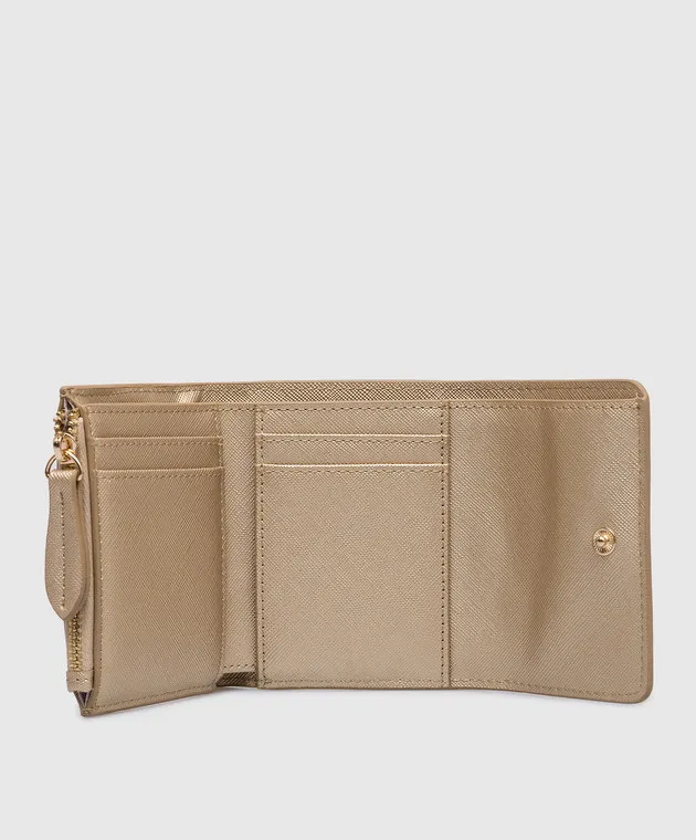 Twinset Golden purse with logo