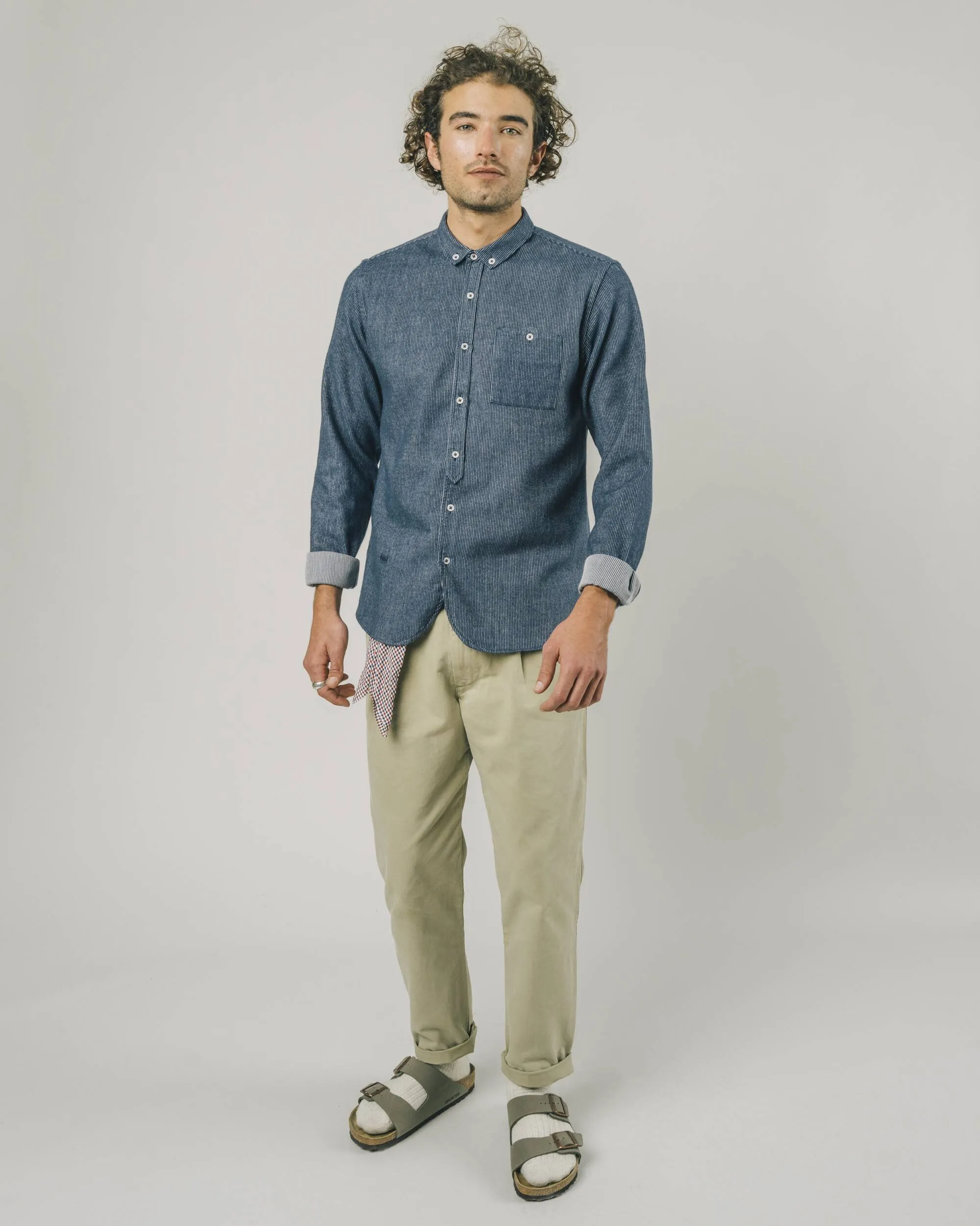 Two Tones Regular Shirt Navy