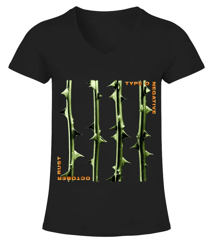TYPE O NEGATIVE  OCTOBER RUST CAMISETA CUELLO PICO MUJER
