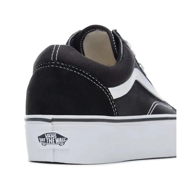 VANS UA OLD SKOOL PLATFORM (NEGRO / BLANCO)  MUJER