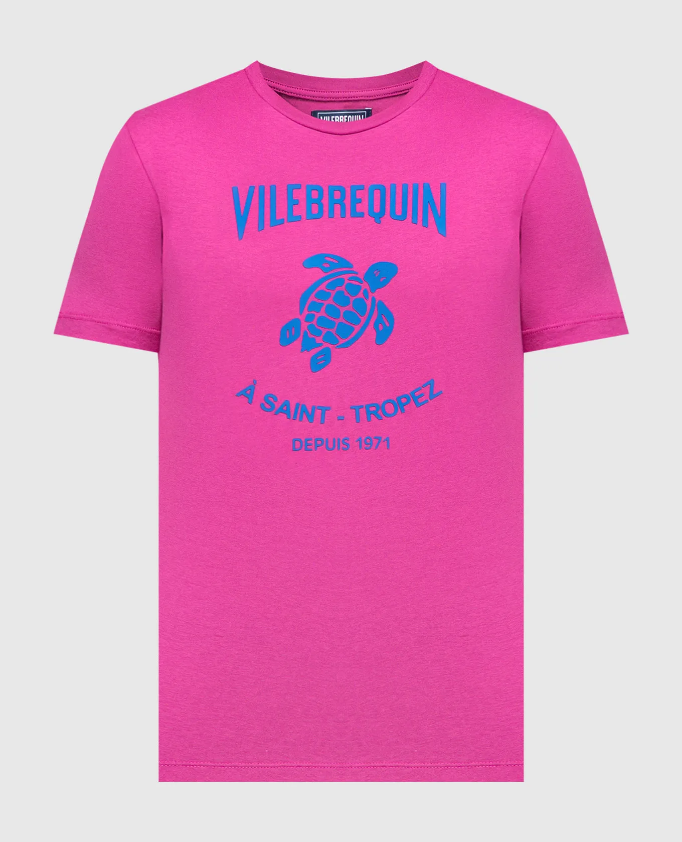 VILEBREQUIN PURPLE TURTLE LOGO TSHIRT WITH TEXTURED LOGO