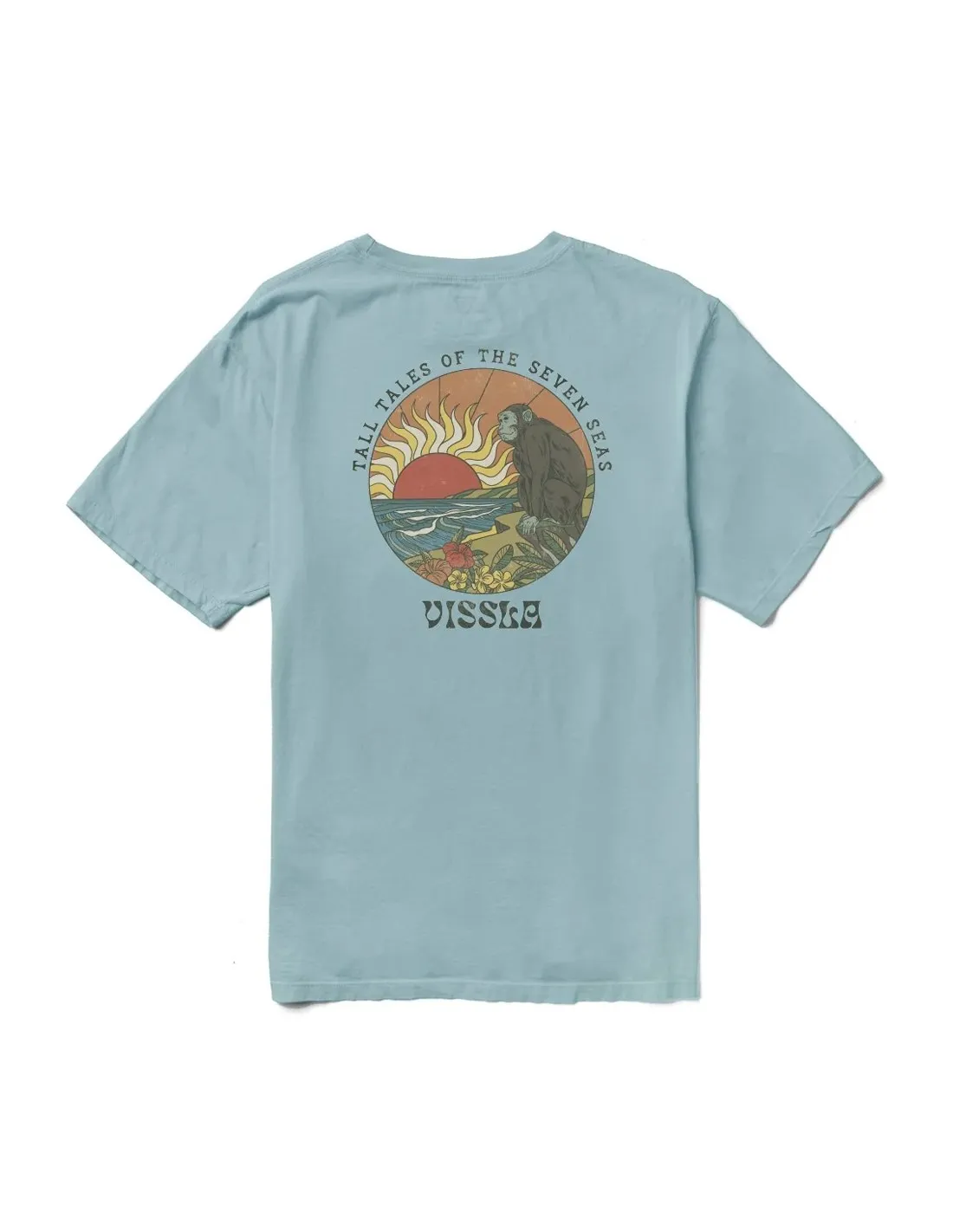 VISSLA MONKEY SEA TEE STONE BLUE