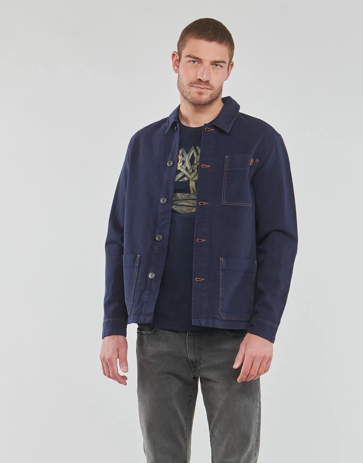 WORK FOR THE FUTURE  COTTON HEMP DENIM CHORE JACKET