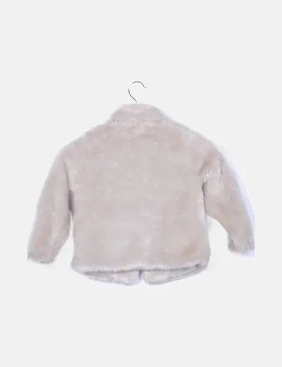 Young Dimension Abrigo beige pelo