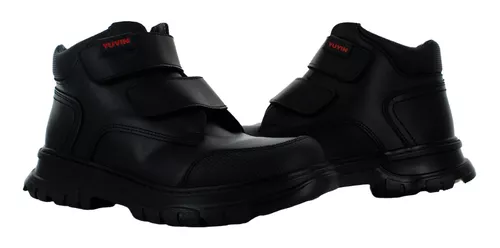 Yuyin Zapato Escolar Contactel Piel Negro Niño 81836