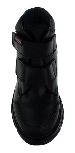 Yuyin Zapato Escolar Contactel Piel Negro Niño 81836