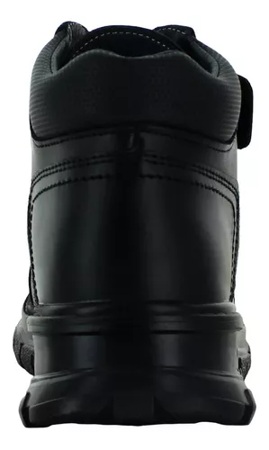 Yuyin Zapato Escolar Contactel Piel Negro Niño 81836