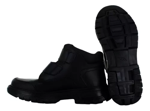 Yuyin Zapato Escolar Contactel Piel Negro Niño 81836
